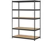 Edsal Steel Ultra Boltless Storage Rack with 5 Shelves, URWM184872BK, 4000 lbs Capacity, 48  Width x 72  Height x 18  Depth, Black