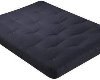 Serta Chestnut Double Sided Foam and Cotton Full Futon Mattress, Black