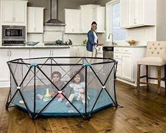 Regalo My Play Portable Playard Indoor and Outdoor with Carry Case and Adjustable/Washable, Teal, 8-Panel