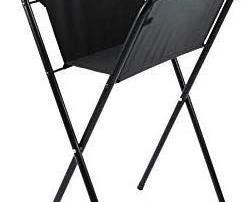 Creative Mark Folding Canvas Art, Poster Display Print Rack - Art Gallery Display Rack for Displaying Artwork Canvas, Panels, Storage Rack, Drying Rack, Portable [Black - Medium]