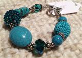 Toggle bracelet - Blue Beads by Andrea Wilson (Silent Auction item)