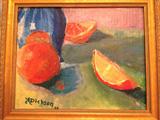 Still Life Oranges and blue vase - OOC by T. Dickson
