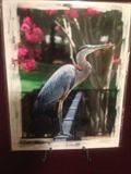 "Blue Heron" Matted Photo 11 X 14 by Steve Jahn