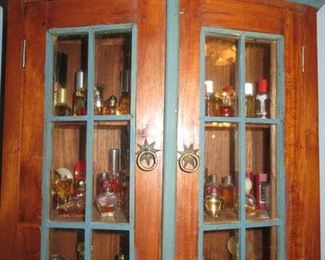 Solid Wood Wall Mounted Curio Cabinet Display Unit