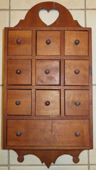 Vintage 10 Drawer Spice Wall Cabinet