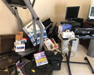 boxes of electronics, exercise equipment, man-cave STUFF!!