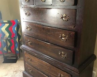 highboy dresser with brass nipples. Could be flat storage for ancient scrolls you need to come and see for yourself!