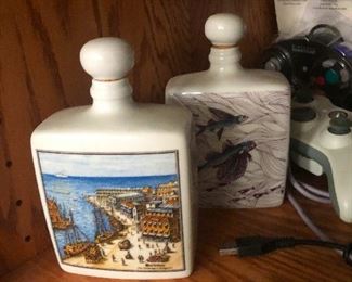 Picturesque bottles depicting faraway lands
