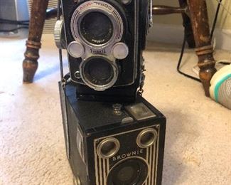 Two vintage magazine cameras