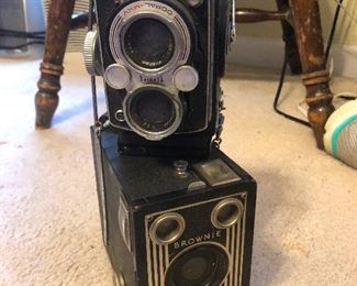 Two vintage magazine cameras 