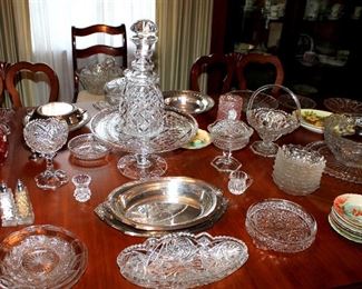 Crystal / glassware, silverplate