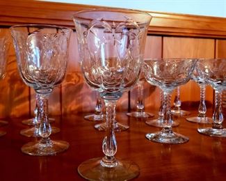 Duncan & Miller "Chantilly" cut glassware