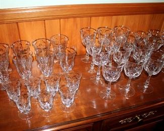 Duncan & Miller "Chantilly" cut glassware