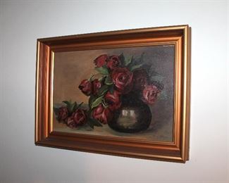 Small framed original painting signed J. Adair