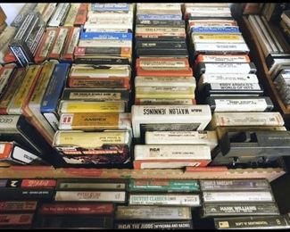 Many 8 Track Tapes.  Mostly Country and Rock.