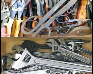 Lots of Snips and Lots of Crescent Wrenches.