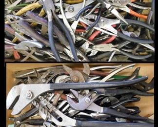Lots of Pliers and Lots of Channel Locks.