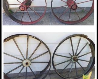 Iron and Wood Wheels.