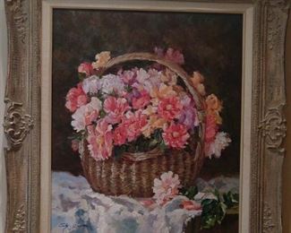 Nicely framed original oil, by listed artist Judy Anderes.