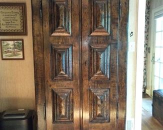 Wonderful (HEAVY) English reproduction armoire, with bottom drawer - great looking handsome piece.