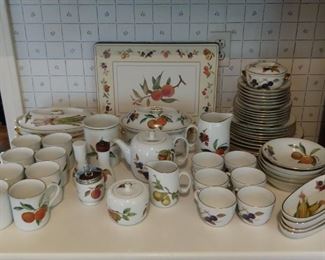 58-piece set of "Evesham", by Royal Worcester, England.