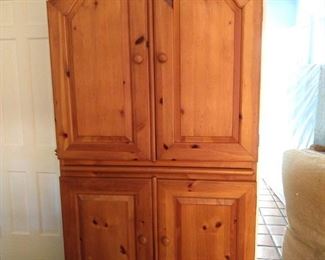 Big ol' heart pine armoire by Lane, part of their Museum of American Folk Art collection.