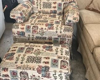 Chair and matching ottoman