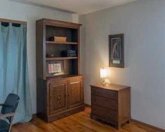 One bookcase of the three piece office unit