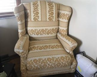 Wing back chair and footstool