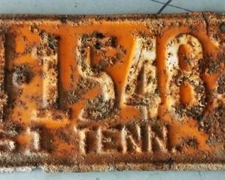 1951 Tennessee License Plate (National Champions)