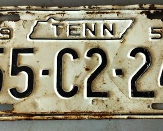 1958 Tennessee License Plate