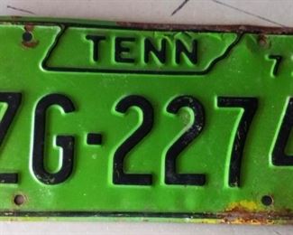 1973 Tennessee License Plate