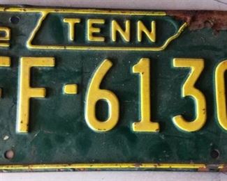 1972 Tennessee License Plate