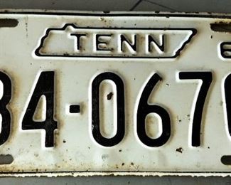 1960 Tennessee License Plate