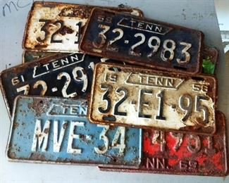 Box Lot- Vintage Tennessee Licenses Plates