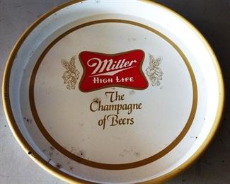 Vintage Metal Miller Beer Tray