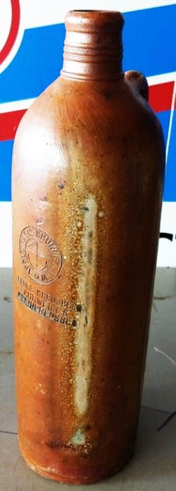 Antique German Stoneware Beer Bottle