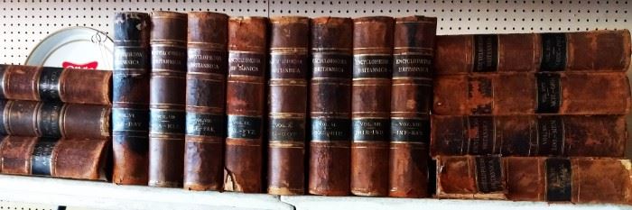 1885 Encyclopedia Leather Bound Volumes