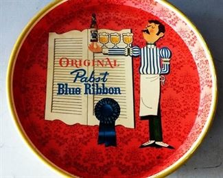 Vintage Pabst Blue Ribbon Metal Tray