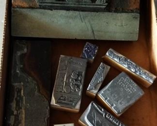 Box Lot- Vintage Print Blocks