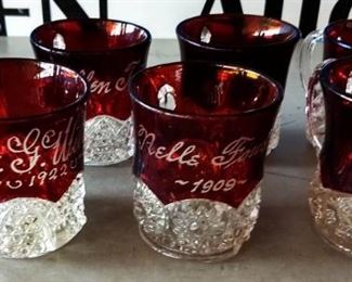 Antique Ruby-stained Glassware
