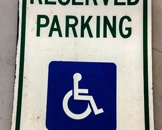 "Reserved Parking" Metal Sign