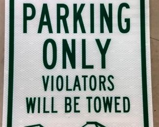 "Resident Parking Only" Metal Sign