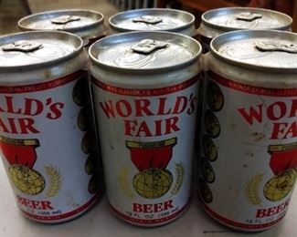 Vintage World's Fair Beer Cans