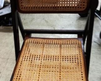 Vintage Cane Folding Chair
