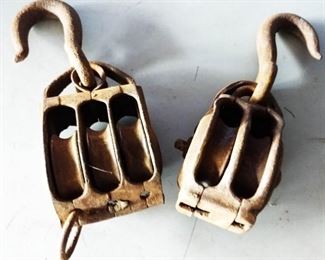 Vintage Metal Pulleys