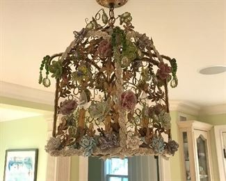 Bird cage beaded chandelier 
