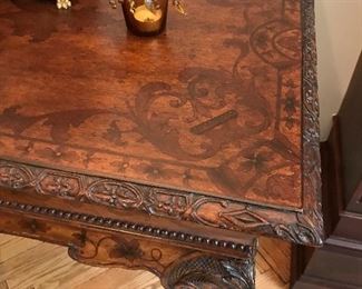 Beautiful carved inlaid table