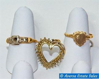 10k and 14k gold rings