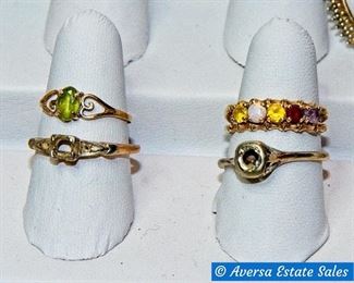 10k and 14k gold rings